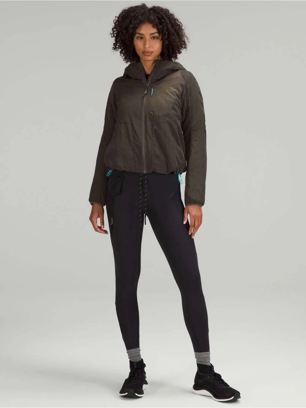 lululemon athletica Olive Hooded Lightweight hiking jacket